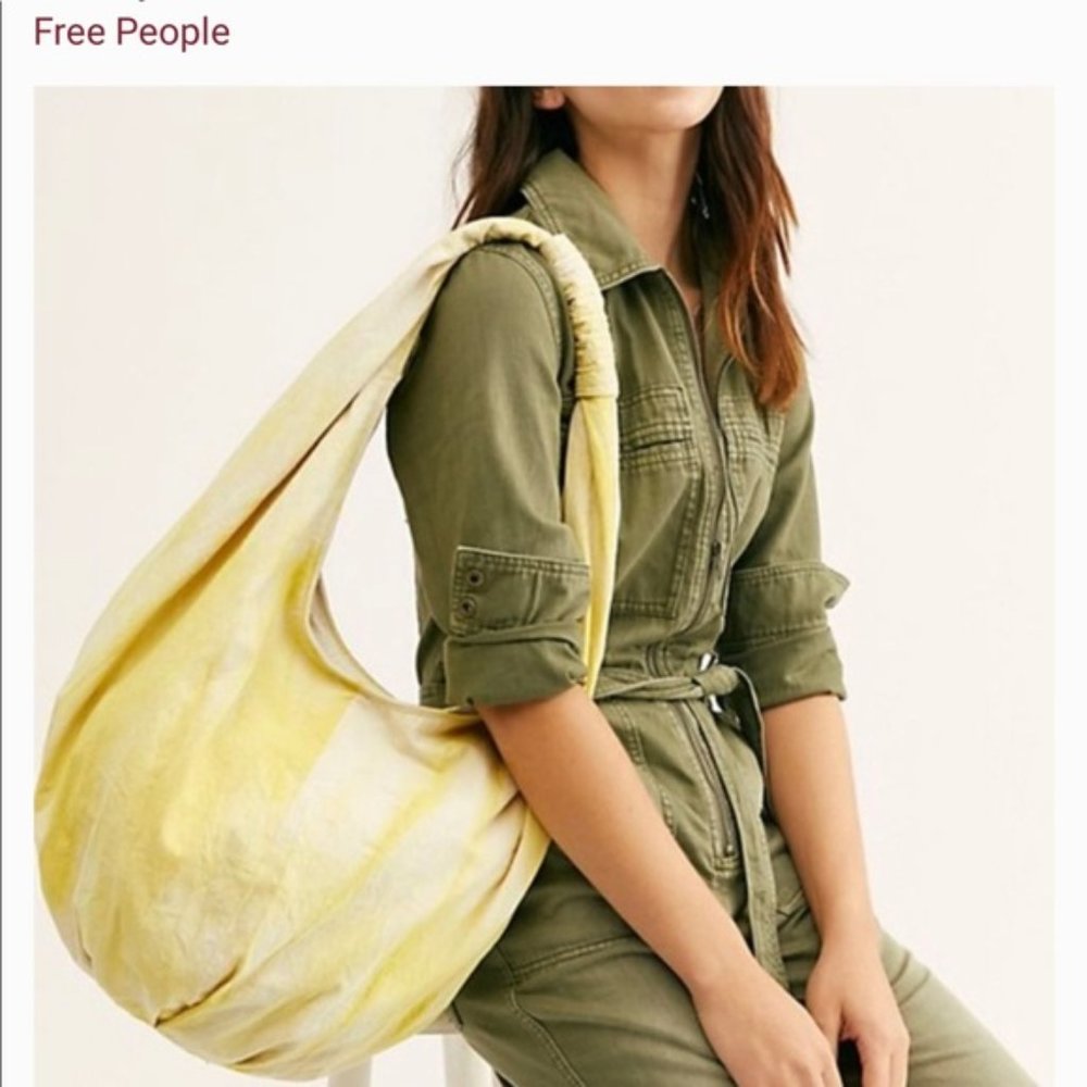 Free People Sunny Yellow Hobo Bag, NWT
